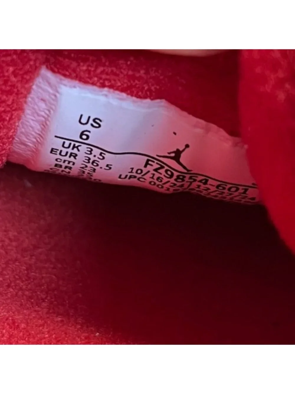 Nike Air Jordan Flight Court Womens Size 6 Red Athletic Suede Shoes Sneakers